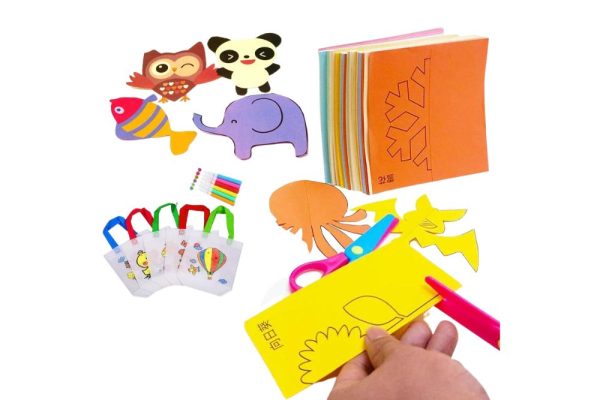 cartoon paper folding and cutting